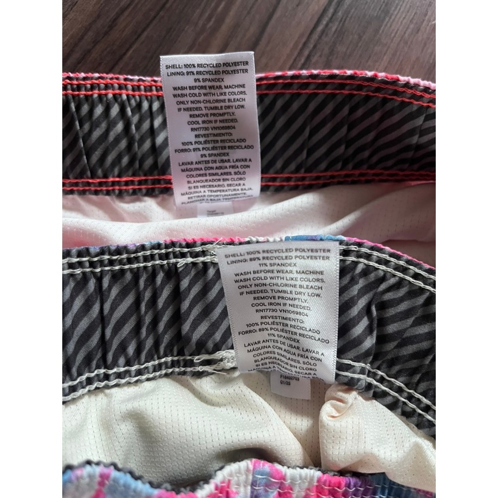 Art Class Swim Trunks Tie Dye Pink Tropical Print Swim size small 6-7 lot of 2 - Picture 12 of 12
